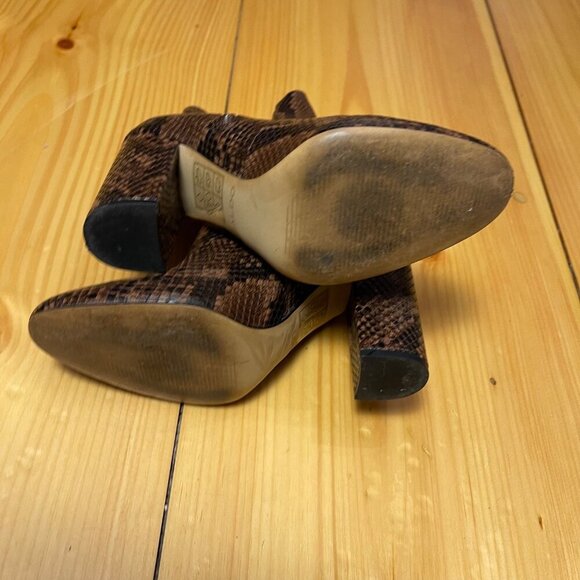 Aldo Womens Snakeskin Pattern Ankle Boots Sz 6.5 Browns - Picture 3 of 6